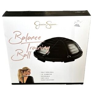 Jessica Simpson Balance Training 18 Inch Half Yoga Ball Resistance Bands New